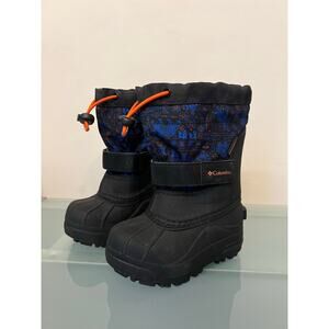 Columbia powderbug plus ii waterproof toddler 8 snowboots shoes winter snow EUC